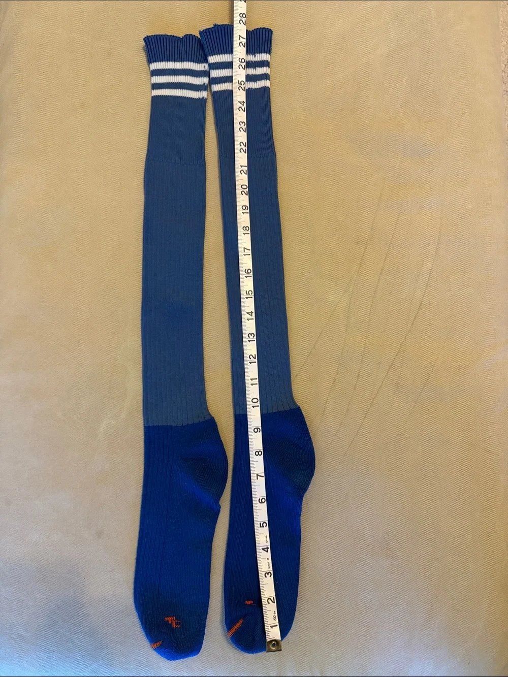 Unisex Soccer Knee-High Socks - Black, White & Blue